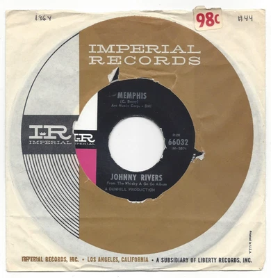 JOHNNY RIVERS, "MEMPHIS" - Image 1 of 3
