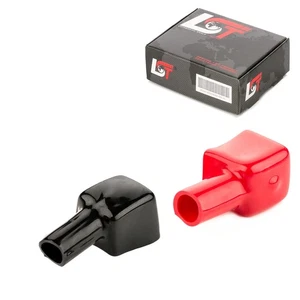 Abdeckungen Set Batterie Pol Schutzkappe rot schwarz positiv für HARLEY-DAVIDSON - Picture 1 of 10