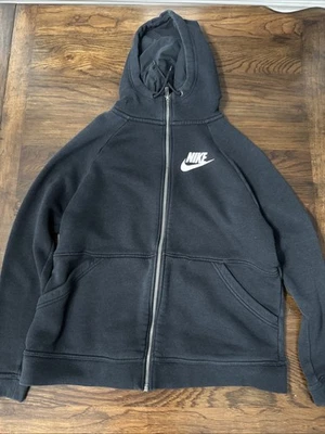 Sudadera con Capucha Nike Sportswear Hombres Talla M Negra Swoosh Polar Cremallera Completa Sudadera con Capucha Foto 1 de 4