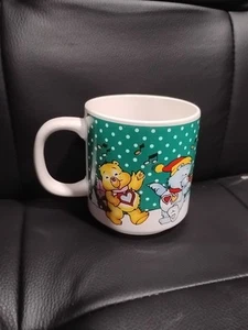 Rare 80s CARE BEARS Vintage Christmas Coffee Mug Winter Caroling Playing Music - Picture 1 of 9