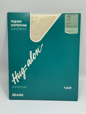 Nuevas pantimedias vintage Sears Hug-alon sandalia marfil altas Foto 1 de 4