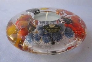 Winter Dreamlight Tealight Holder Fall Autumn Germany Handmade Blown Glass 316 - Picture 1 of 12