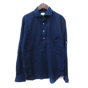 BEAMS HEART Shirt Long Sleeve Hemp Linen M Navy YI Used cd50721c86936e0ec4bddb74 - Picture 1 of 5