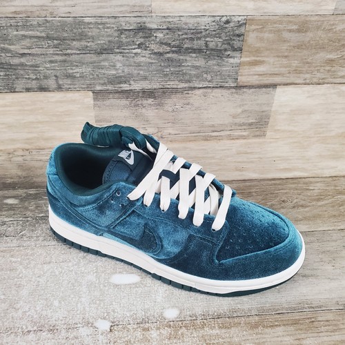Scarpe basse Nike Air Dunk scarpe donna 9 velluto verde acqua running stringate