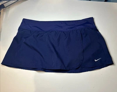 Nike Swim Essential Skirt Skort Solid Navy BoardSkirt Large Tennis Pickleball - Image 1 of 4