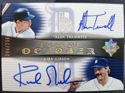 2005 UD Ultimate Signature Edition Alan Trammell Kirk Gibson Dual Auto /250 - Image 1 of 3
