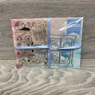 Hero Arts My Monthly Hero Kit February 2017 MH0217 Stamps Dies - Image 1 of 2