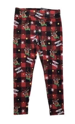 No Boundaries High Waist Legging Velour Christmas Rudolph Plaid S - NWT - Image 1 of 4