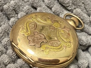 Taschenuhr ELGIN Cal 286 Gravur Hunter Multicolor Gehäuse um 1905 7 Jewels 6s - Bild 1 von 13