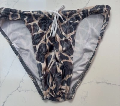 Men’ Kiniki Swim Wear Animal Print Size Large Swimmers Large Vintage - Image 1 of 4