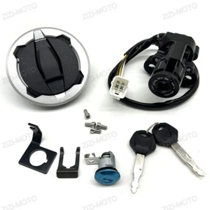 Ignition Switch Fuel Gas Cap Seat Lock Key For 2017-2023 Kawasaki Ninja 650 Z650 - Picture 1 of 11