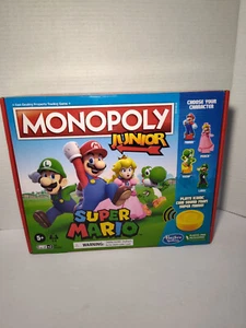 Hasbro Monopoly Hasbro Monopoly Junior  Super Mario Box VG+ SEE PICS/DESCRIPTION - Picture 1 of 12