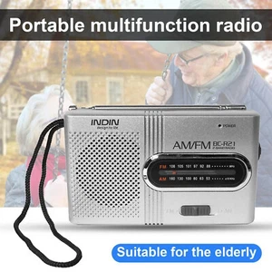 Portable Mini Pocket AM/FM Radio Built-In Speaker Receiver Battery Powered R6Q5 - Picture 1 of 12