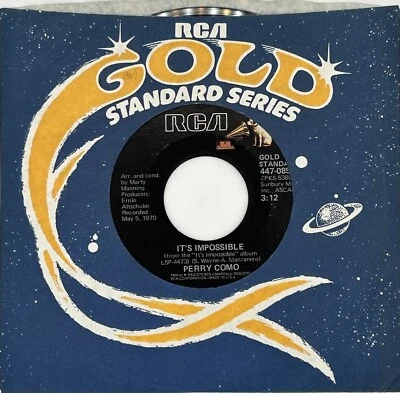 Perry Como-Seattle/It's Impossible  45 RPM New & Unplayed Mint (M) Condition - Image 1 of 4
