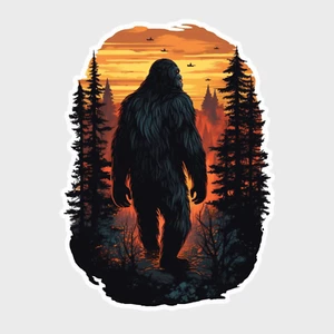 Calcomanía de vinilo Bigfoot in Forest pegatina taza para computadora portátil automóvil vehículo ventana parachoques - Imagen 1 de 12