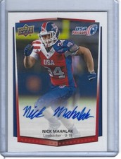 2015 Upper Deck USA US National Team Nick Mahalak Autograph Auto High School