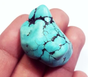 Loose Gemstone Natural Turquoise Rough Certified 61.55 Ct With Free Gift - Picture 1 of 6