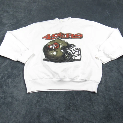 VINTAGE San Francisco 49ers Sweatshirt Mens Large Beige NFL Football USA 90s USA Cover