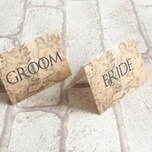 Game Of thrones Wedding Place Name Cards - Set Of 10, GOT