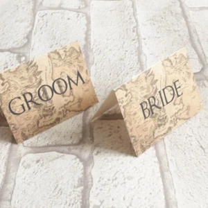 Game Of thrones Wedding Place Name Cards - Set Of 10, GOT - Picture 1 of 1