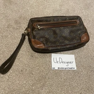 Borsa Louis Vuitton Marly Dragonne Clutch GM in pelle marrone ✅❤️ - Foto 1 di 8