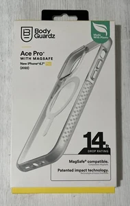 BodyGuardz Ace Pro with MagSafe Case - iPhone 14 Pro Max, Clear With White Edges - Picture 1 of 1