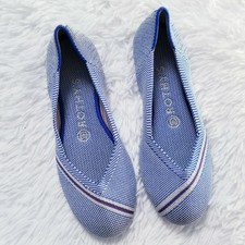 rothys teal neon stripe