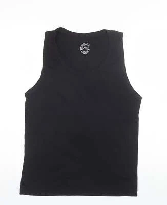 Peacocks Womens Black Cotton Blend Tank Size L - Image 1 of 4