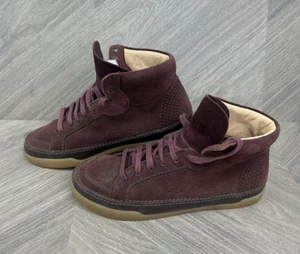 Clarks high top burgundy suede shoes- SIZE UK 6 - Picture 1 of 12