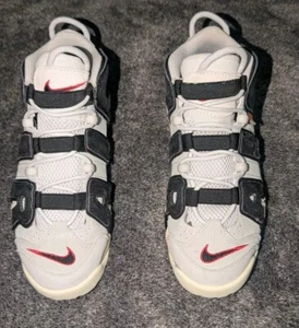 Nike Air More Uptempo Hoops GS Size 6.5Y = 8 Womens Grey Black Orange DX3360 001 - Picture 1 of 6