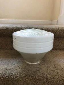 Vintage Kitchen Light Globe (1950 's) Clear and Frosted Glass - Picture 1 of 2