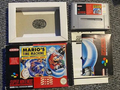 Mario's Time Machine For Super Nintendo/SNES PAL UK rare, With Poster - Image 1 of 4
