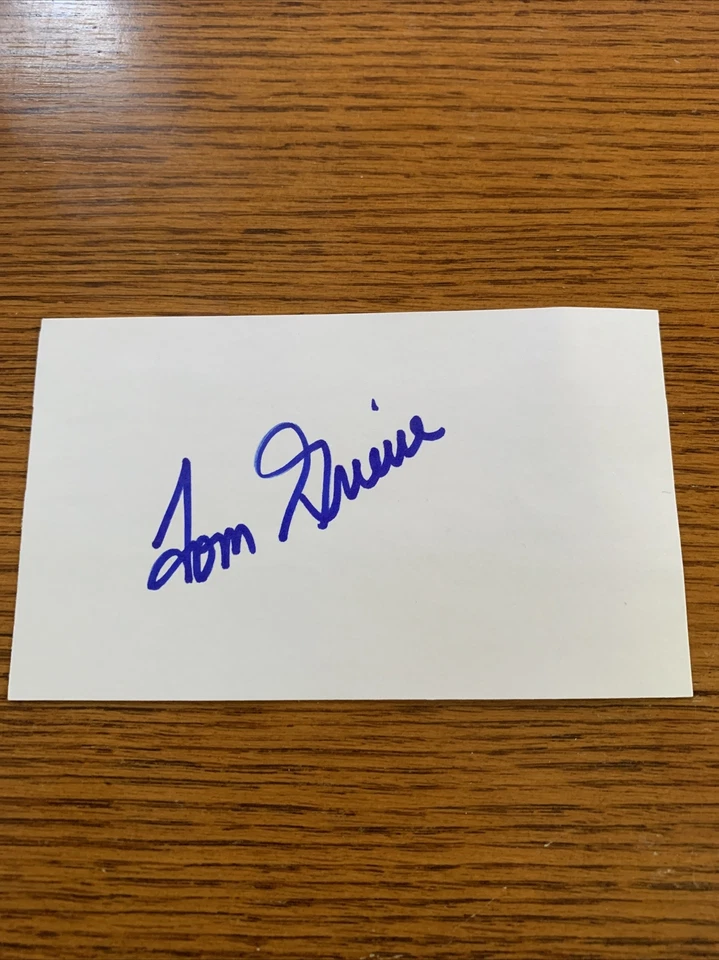 TOM GRIEVE-WASHINGTON SENATORS AUTOGRAPHED 3 X 5 Index Card - Image 1 of 1