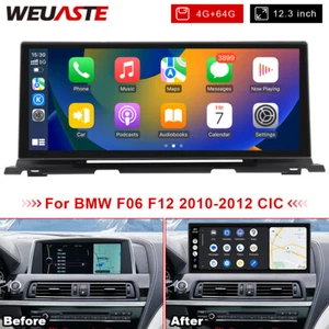 12.3'' Ultra-thin Screen Android Car GPS Radio Video For BMW F06 F12 2010-12 CIC - Picture 1 of 19