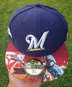 Milwaukee Brewers Star Wars Boba Fett MLB New Era 59Fifty Hat 7 1/8 fitted men