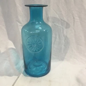 Dartington Glas Kingfisher blaue Flaschenvase - Bild 1 von 5