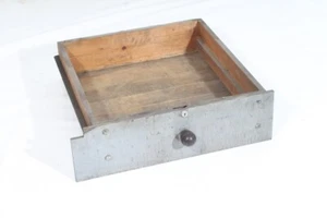 1 X Old Wooden Drawers Slide Wood Drawer Old Vintage Bench - Picture 1 of 12