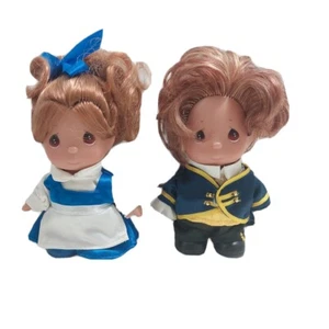Disney BELLE IN BLUE DRESS & BEAST Precious Moments 5"Doll Beauty and the Beast  - Picture 1 of 4