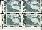 Canada comme neuf NH BLOC VF de 4 timbres définitifs Scott #465p 25c 1969 