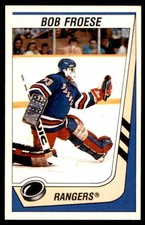 1989-90 PANINI ALBUM STICKERS BOB FROESE NEW YORK RANGERS #284
