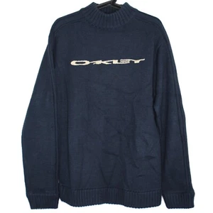Suéter tejido Gorpcore vintage Oakley para hombre grande Y2K deletreado RARO L552 - Imagen 1 de 7