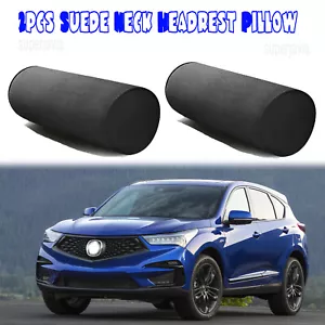 2Pcs Suede Neck Headrest Pillow Cervical Spine Protection Cushion For Acura RDX - Picture 1 of 11