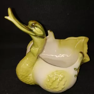 1950's HUGE Green Hull Swan made in 1955 and measures 10 ½” x 8 ½” x 9 Flawless - Picture 1 of 11