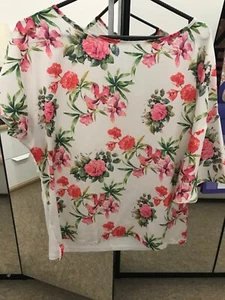 Amisu Top Elegant Women Flowery Summer/Spring/Size 8/Unwanted Gift - Picture 1 of 5