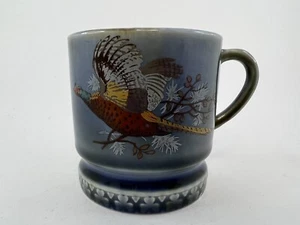 Wade Pheasant Mug Blue Made in Ireland Clover Shamrock 3" - Picture 1 of 6