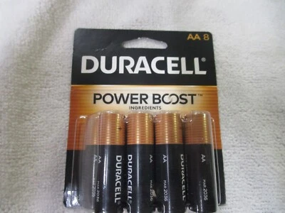 全新 Duracell AA 碱性电池 8 包。  有效期至 2036 年 3 月 — 第 1/2 张图片
