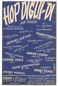HOP DIGUI = DI par GUÉTARY A. CORDY Y.HORNER F. POURCEL...Valse rapide en 1946 - Imagen 1 de 2
