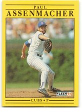 1991 Fleer Baseball #413 Paul Assenmacher  Chicago Cubs 