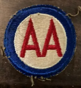 Original WW2 Era US Army Anti Aircraft Command Cut Edge Patch - Foto 1 di 2