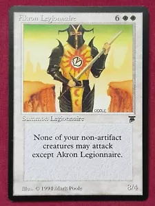 Magic The Gathering LEGENDS AKRON LEGIONARIO tarjeta blanca Magic The Gathering - Imagen 1 de 2